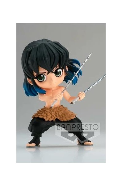 Demon Slayer Kimetsu no Yaiba Q Posket Mini Figure Inosuke Hashibira II Ver. A 13 cm