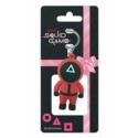 Squid Game 3D Rubber Keychain Triangle Guard 6 cm