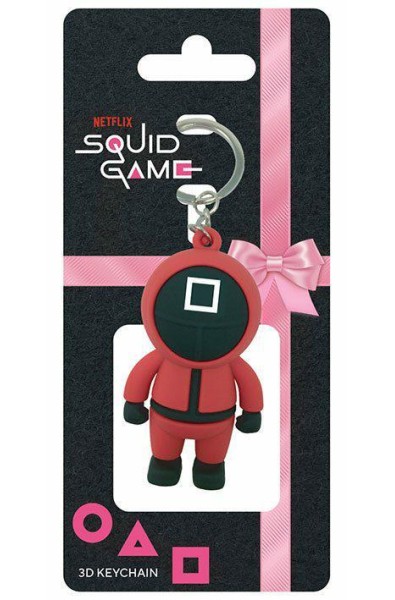 Squid Game 3D Rubber Keychain Square Guard 6 cm