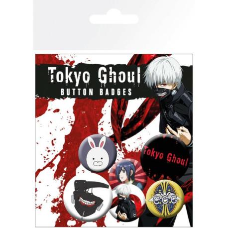 Tokyo Ghoul Pin-Pack Buttons 6-Pack Mix